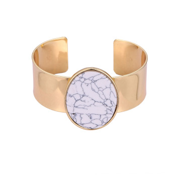 SHANGJIE OEM Oval Marble Patrón Pulsera Mejor amigo Diseñadores ajustables brazaletes brazaletes